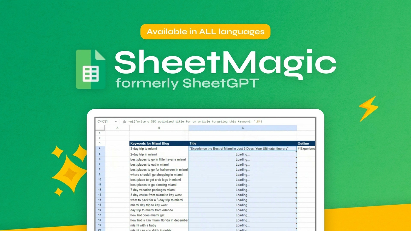SheetMagic: ChatGPT + Google Sheets Integration