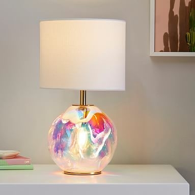 Iridescent Globe Table Lamp