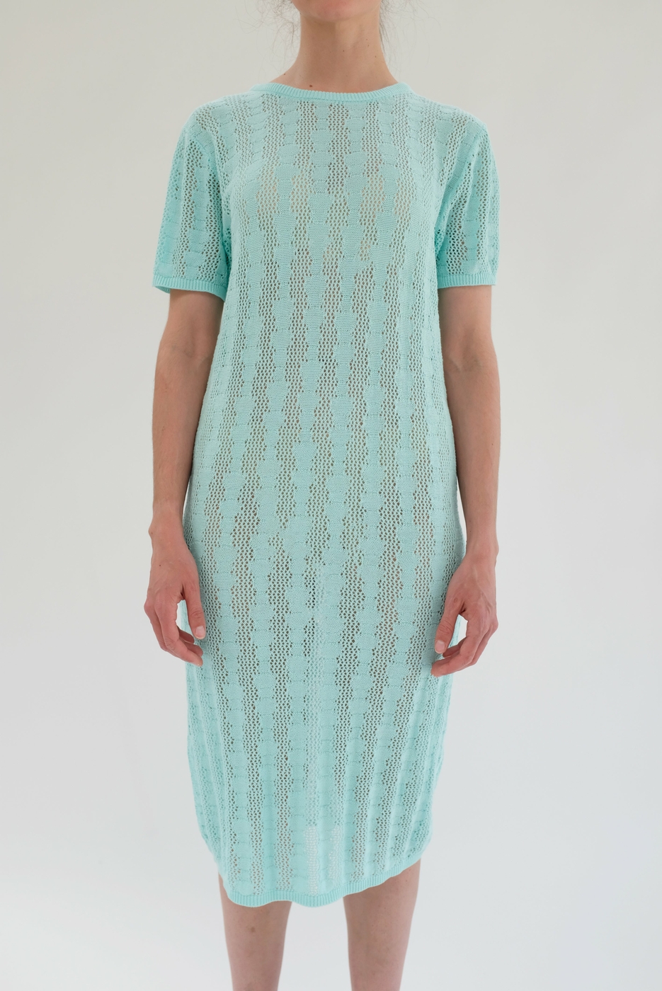 Beklina Bead Curtain Lace T-Shirt Dress Aqua