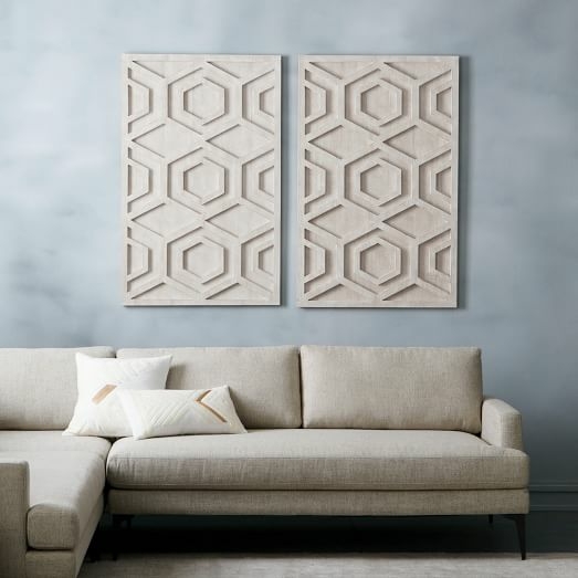 Graphic Wood Geometric Dimensional Wall Art
