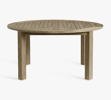 Indio Eucalyptus Round Outdoor Dining Table (60")
