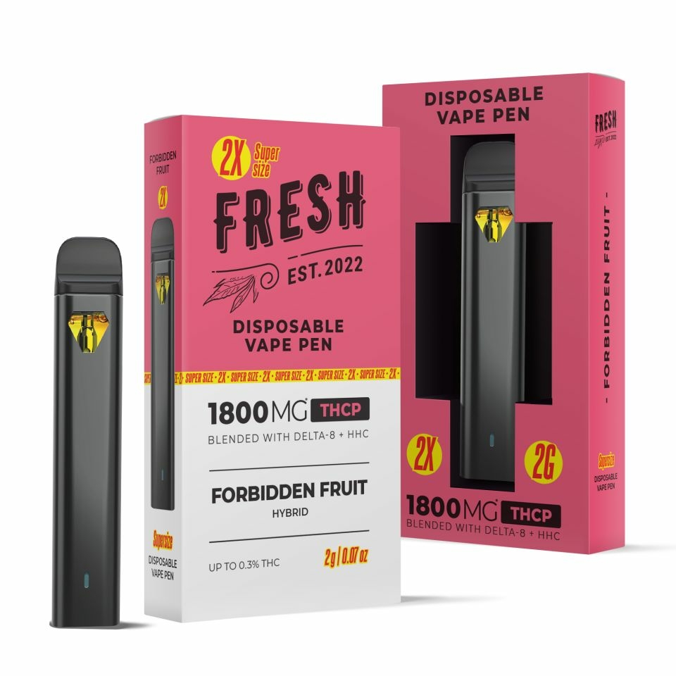 THCP, D8, HHC Vape Pen - 1800mg - Forbidden Fruit - Hybrid - 2ml