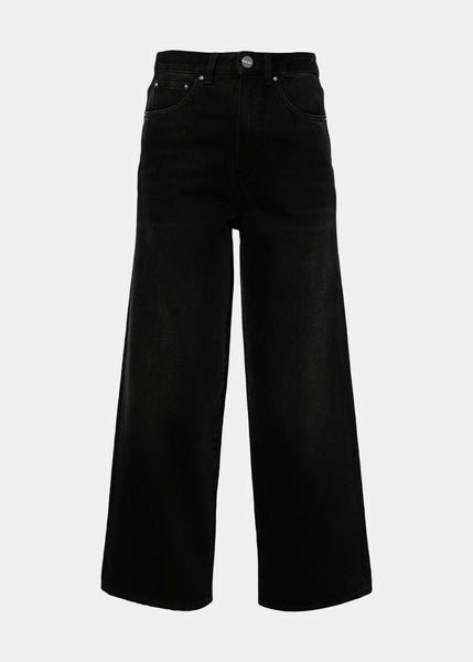 TOTEME Black High-Waist Straight-Leg Jeans