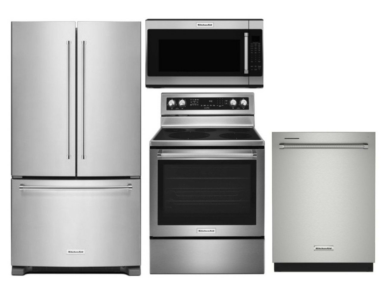 "Package K1 - KitchenAid Appliance Package - 4 Piece Appliance Package with Electric Range - Stainless Steel"