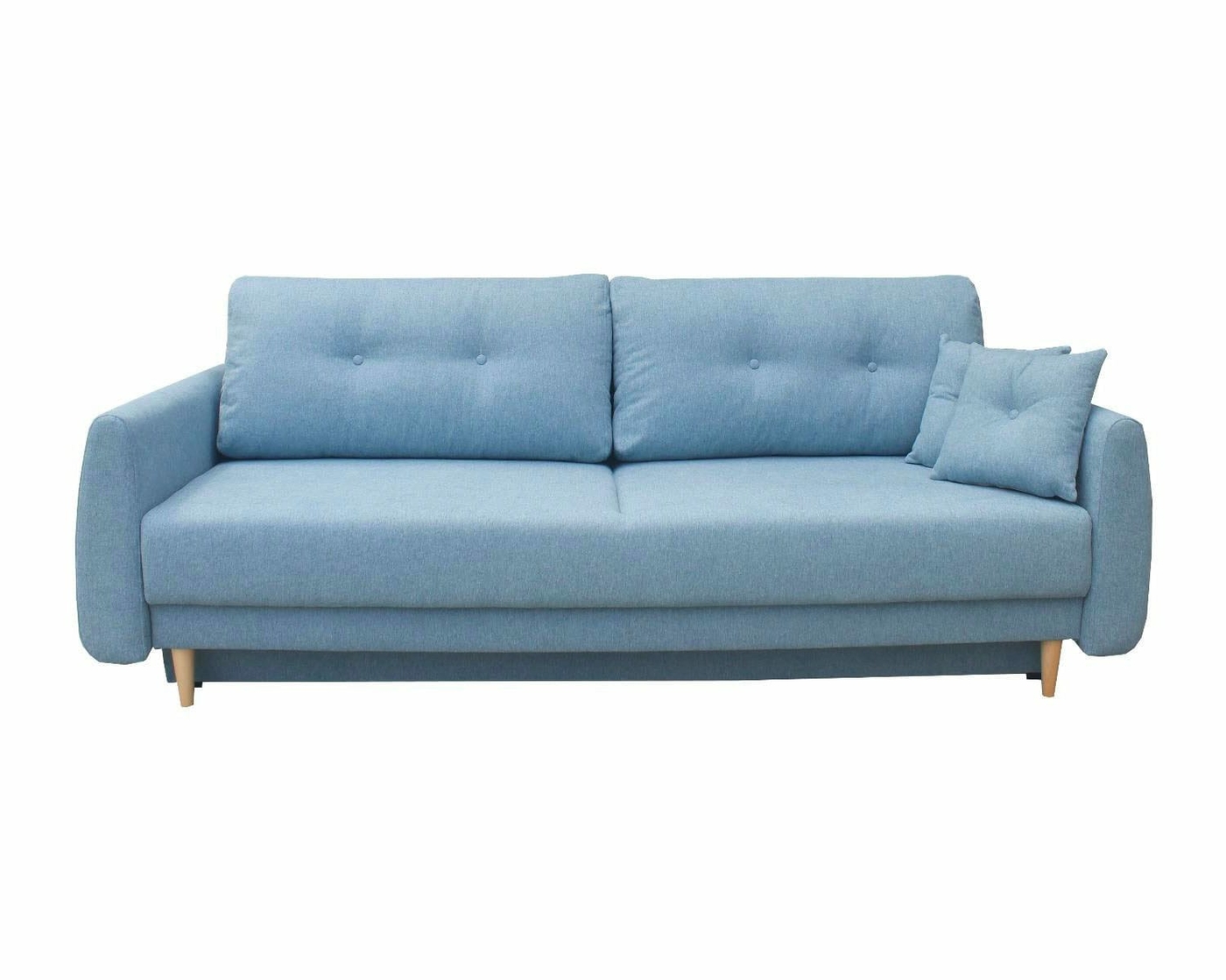 Nord Mid-Century Modern Sleeper Sofa Aqua with Storage by Prestige Furnishings