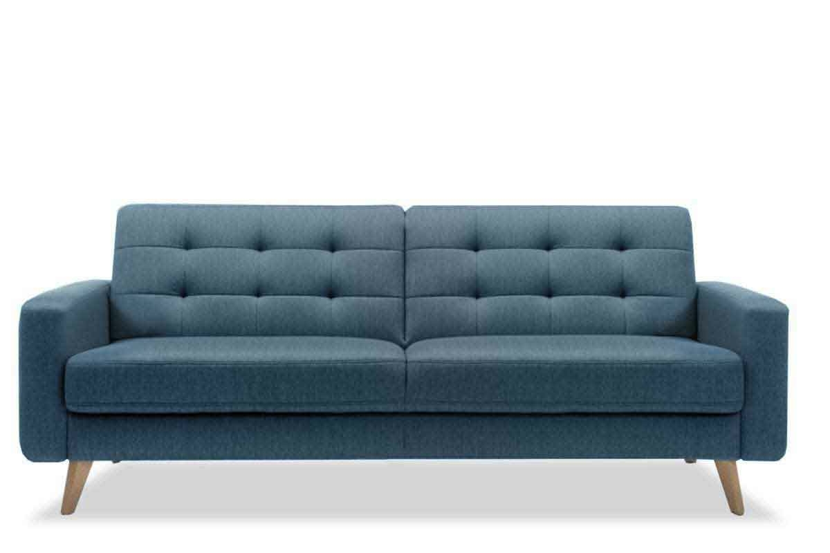 Nappa Sofa Bed Sleeper Blue w/Storage by Prestige Furnishings