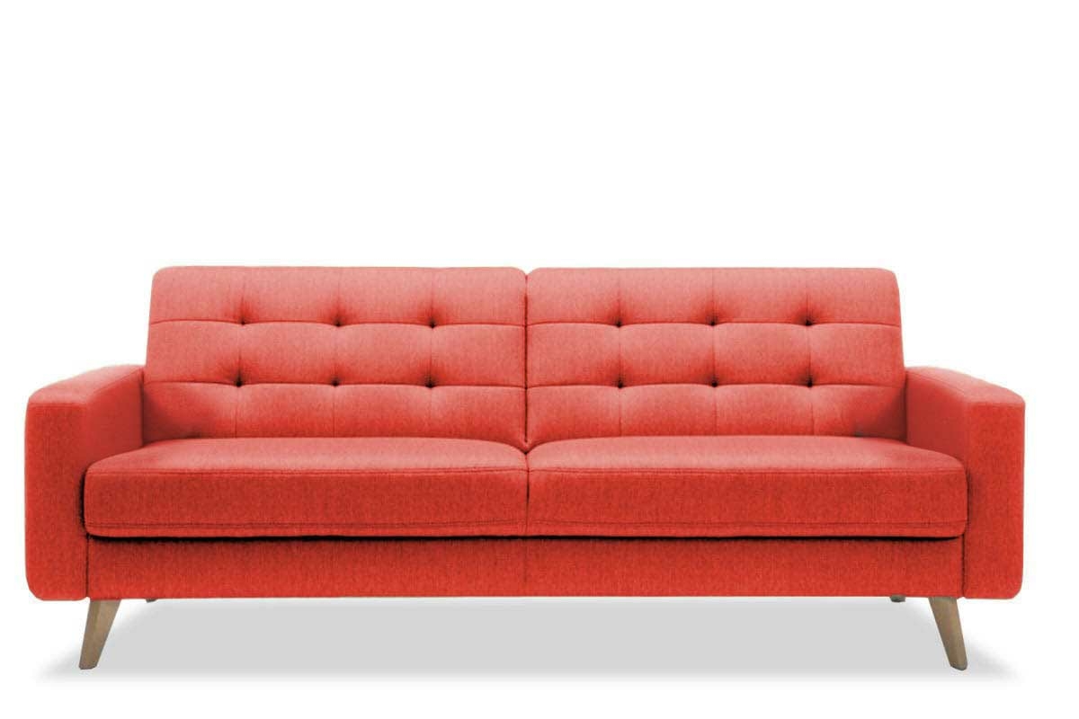 Nappa Sofa Bed Euro Sleeper Terracotta with Storage by Prestige Furnishings