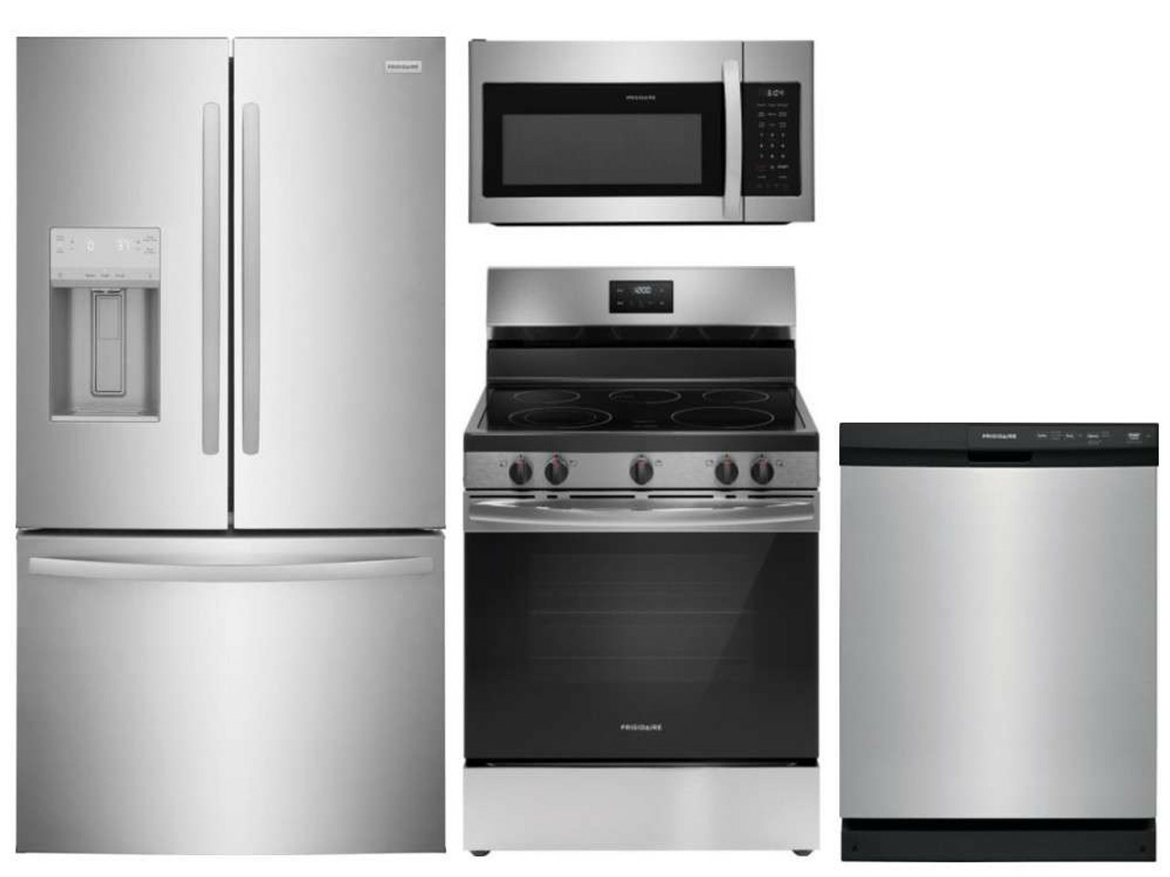 "Package 11 - Frigidaire Appliance Package - 4 Piece Appliance Package with Electric Range - Stainless Steel"