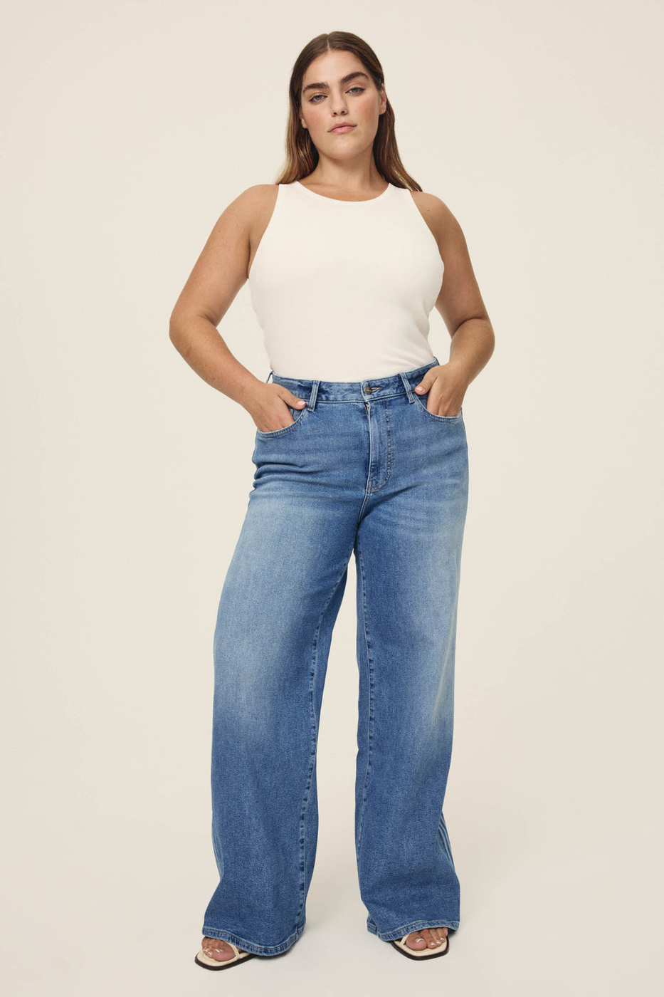Nce plus - wide leg jeans  33"