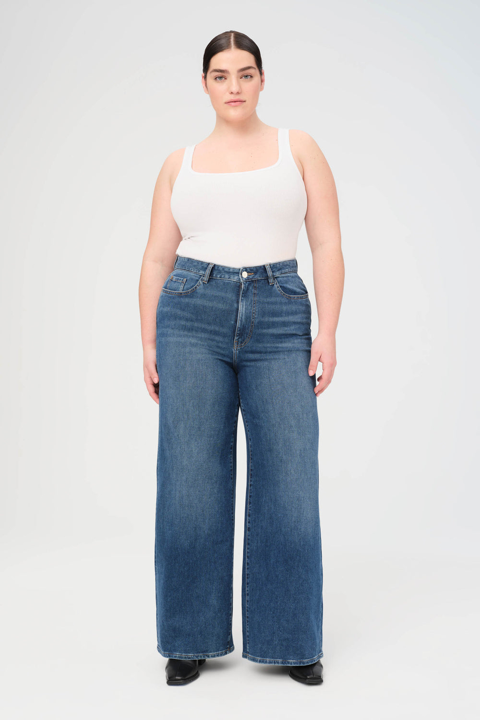 Nce plus - relaxed wide leg jeans  33"