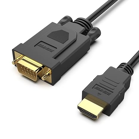 BENFEI HDMI to VGA 1.8M Cable, Uni-Directional HDMI to VGA Cable (Male to Male) Compatible for Computer, Desktop, Laptop, PC, Monitor, Projector, HDTV, Raspberry Pi, Roku, Xbox and More