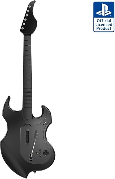 PDP RIFFMASTER Wireless Guitar Controller for PlayStation 5 and PlayStation 4, PS5/PS4, Rock Band 4, Audio Jack, Rechargeable Battery, Officially Licensed by Sony - Black : Amazon.co.uk: PC & Video Games