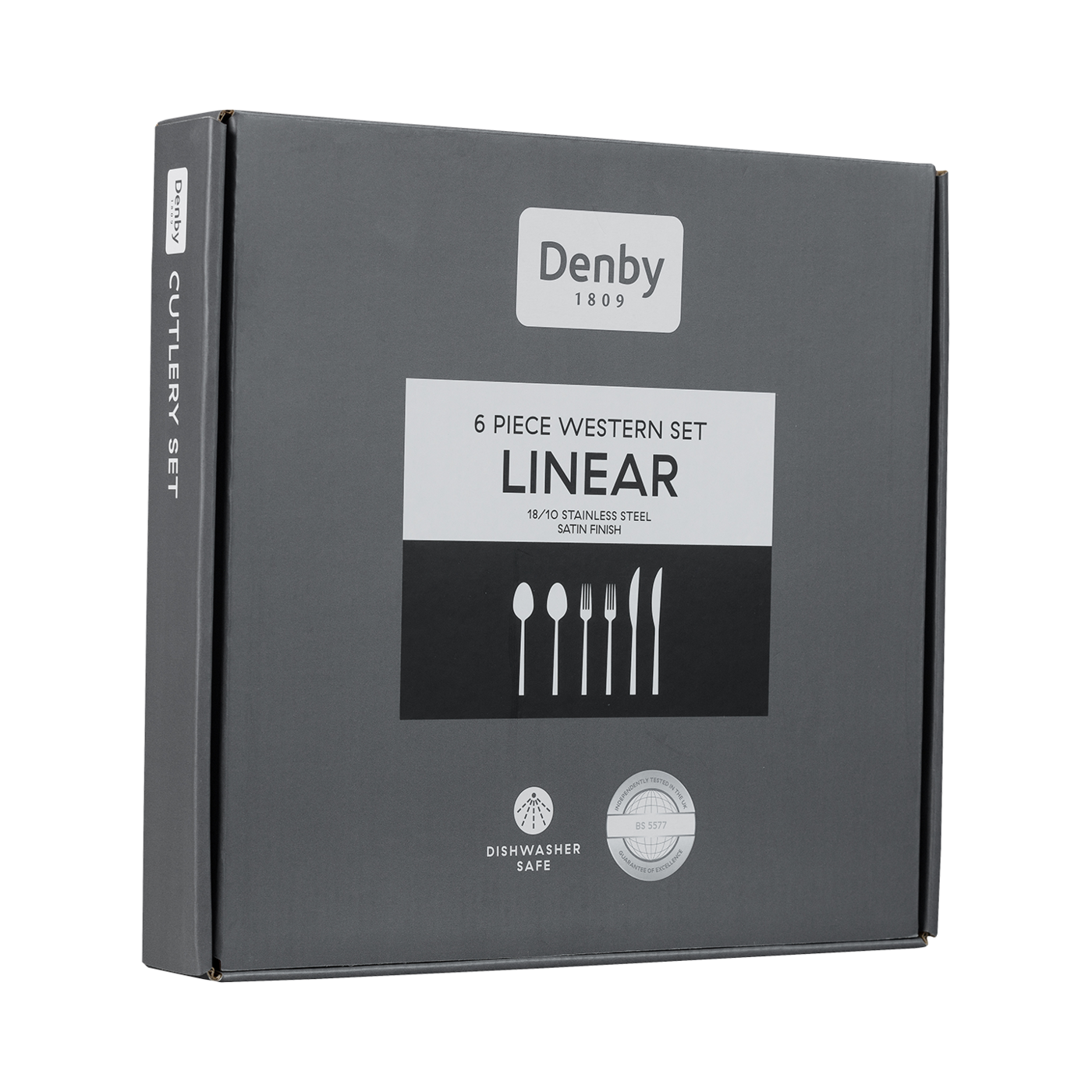 Linear Black 6 Piece Cutlery Set