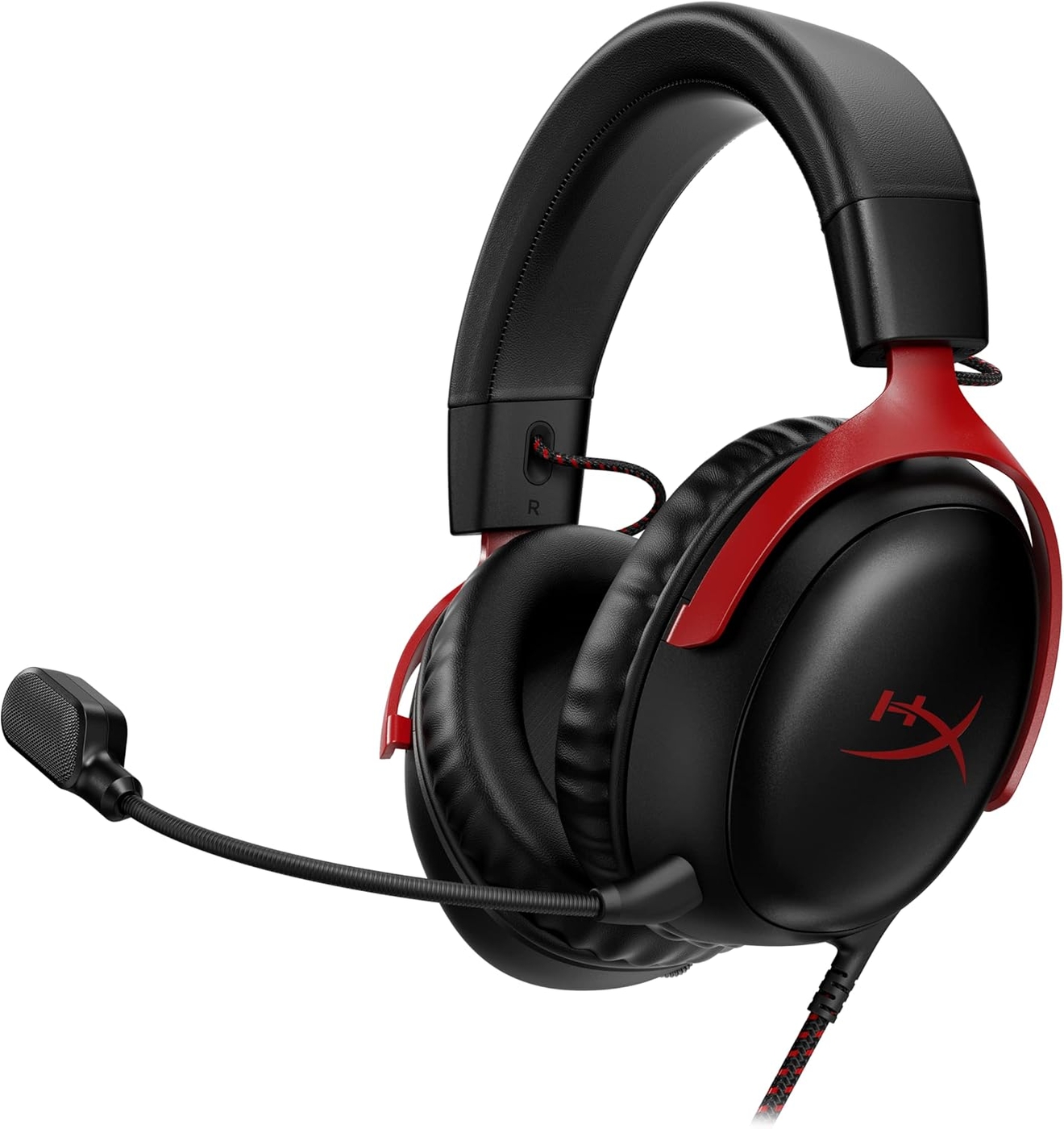 Amazon.com: HyperX Cloud III – Wired Gaming Headset, PC, PS5, Xbox Series X|S, Angled 53mm Drivers, DTS Spatial Audio, Memory Foam, Durable Frame, Ultra-Clear 10mm Mic, USB-C, USB-A, 3.5mm – Black/Red : Video Games