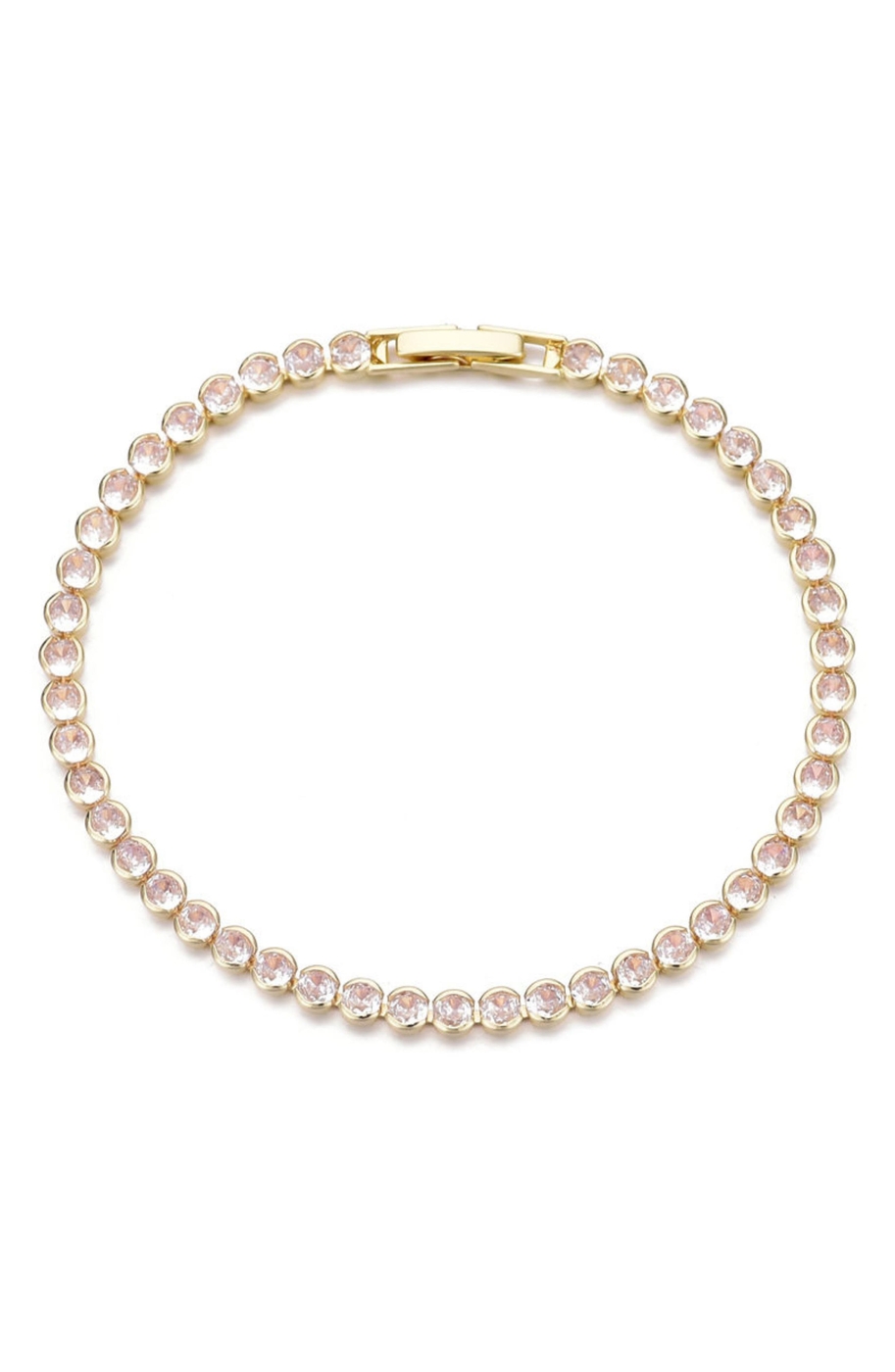 Bezel Crystal Tennis Bracelet