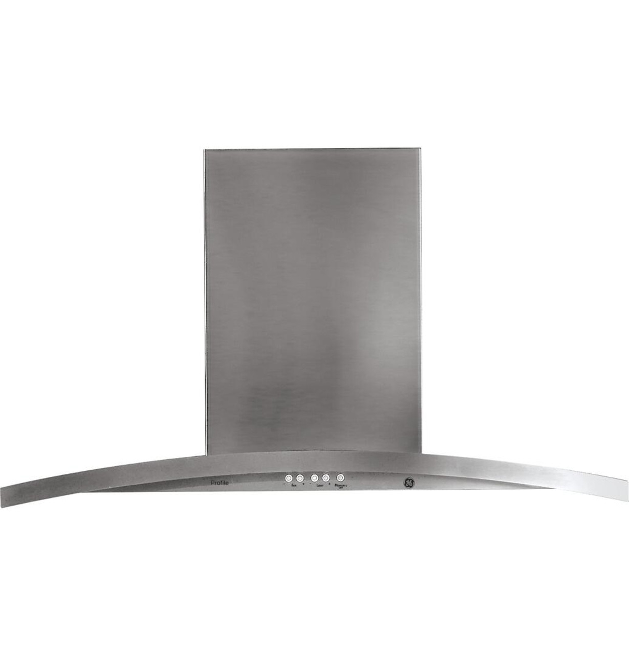 "UVI7361SWSS GE 36" Island Hood with LED Lights and Vertical Exhaust - 450 CFM - Stainless Steel"
