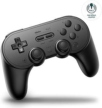 8Bitdo Pro 2 Bluetooth Controller for Switch, Switch 2, Hall Effect Joystick Update, Wireless Gaming Controller for Switch, PC, Android, and Steam Deck & Apple (Black Edition): Amazon.co.uk: PC & Video Games