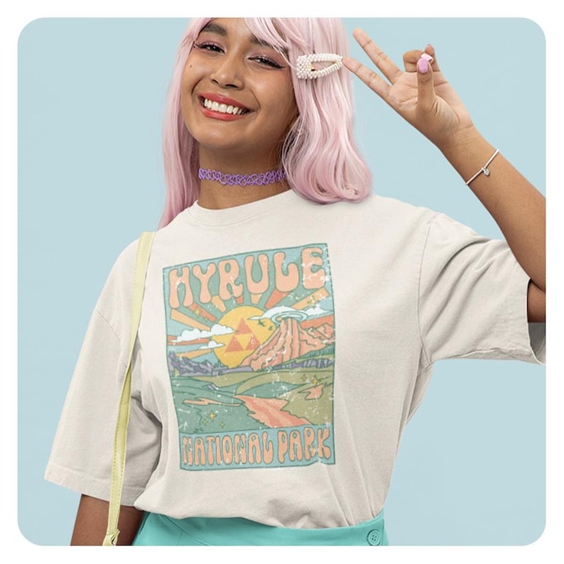 Video Game National Park Comfort Colors Tee T-Shirt, Kawaii T-Shirts, Japanese Graphic Tees, Video Game Shirt