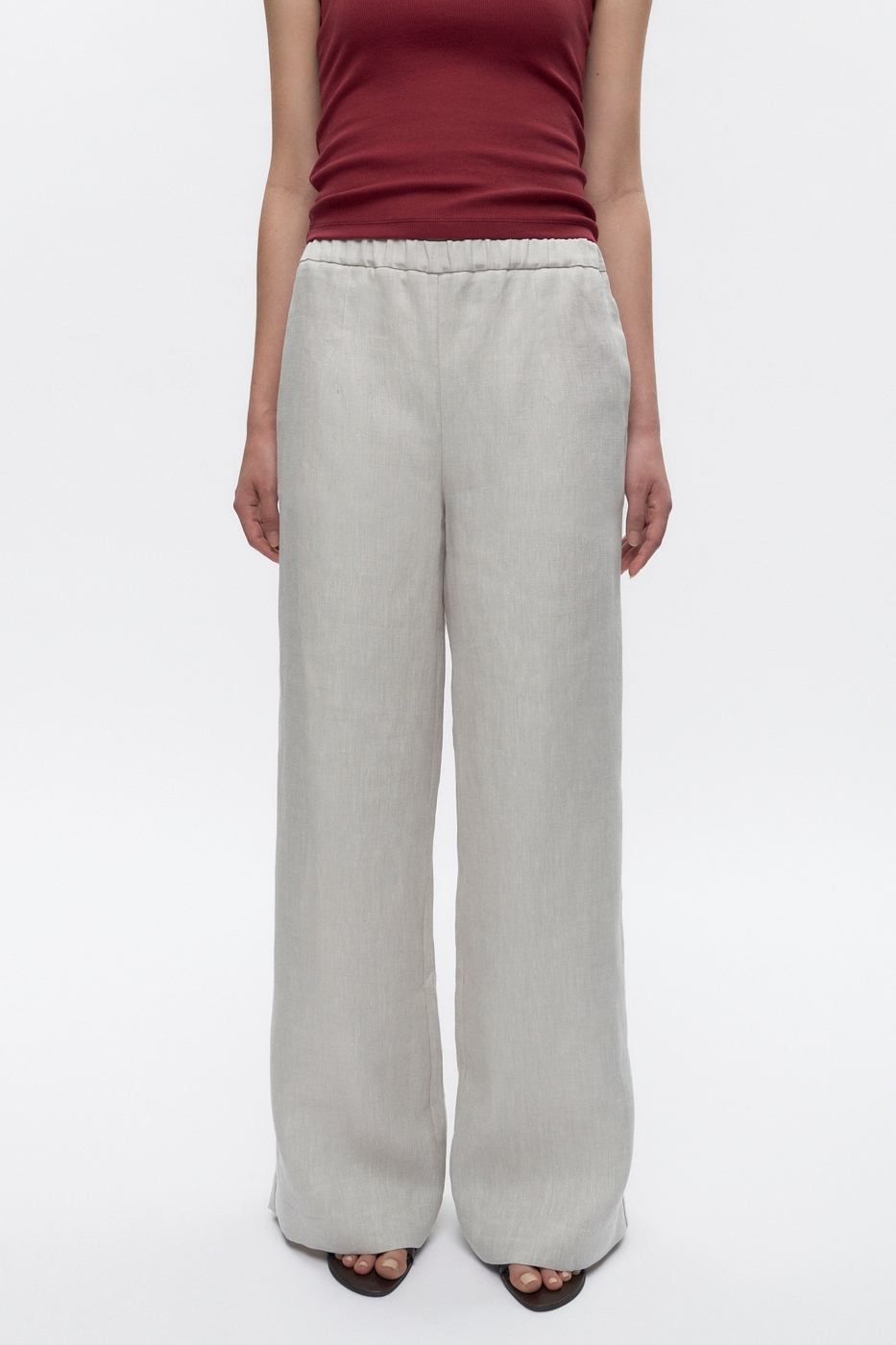 Women's Persea Linen Pull On Pants in Natural