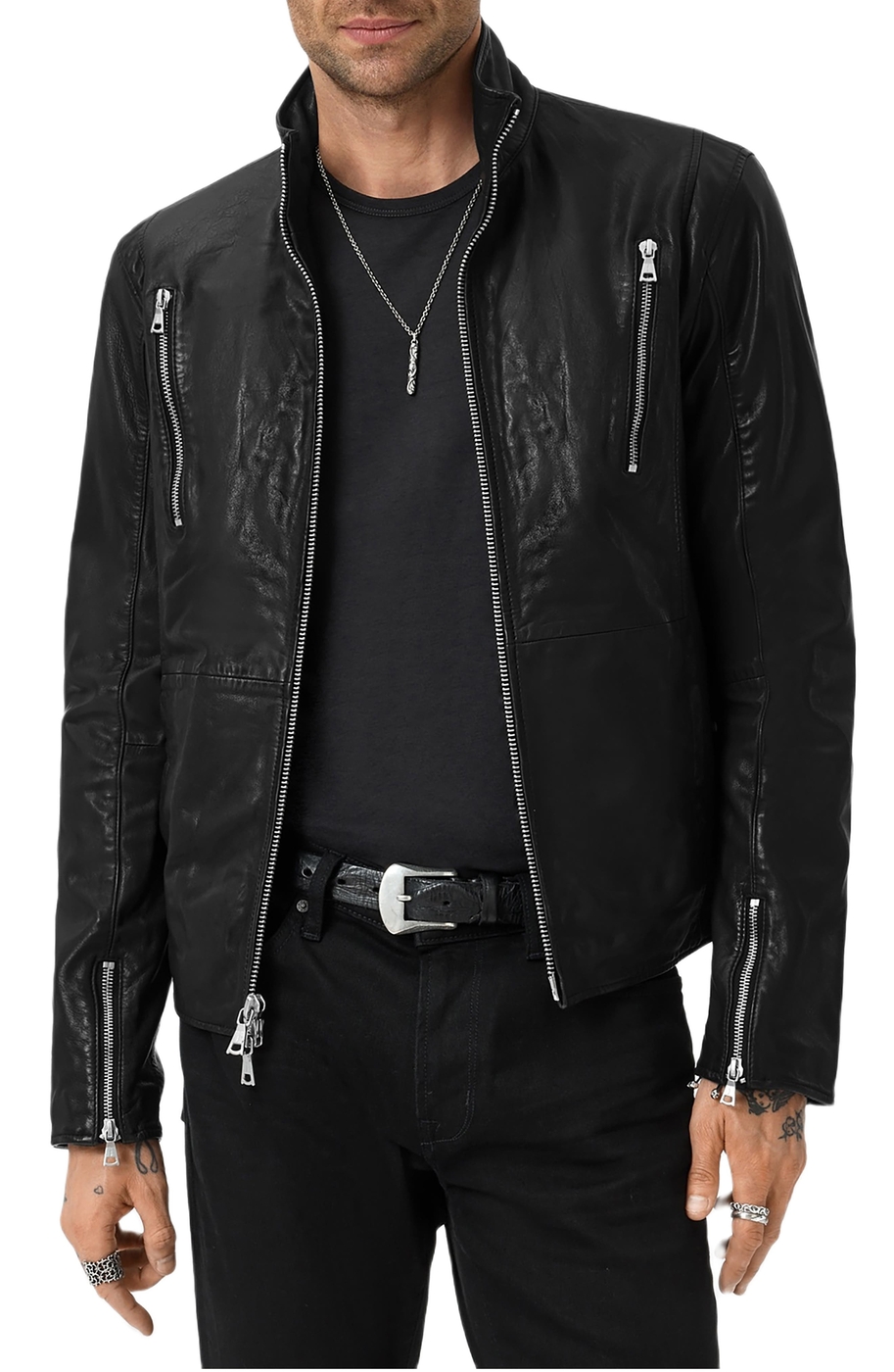 Jared Leather Racer Jacket