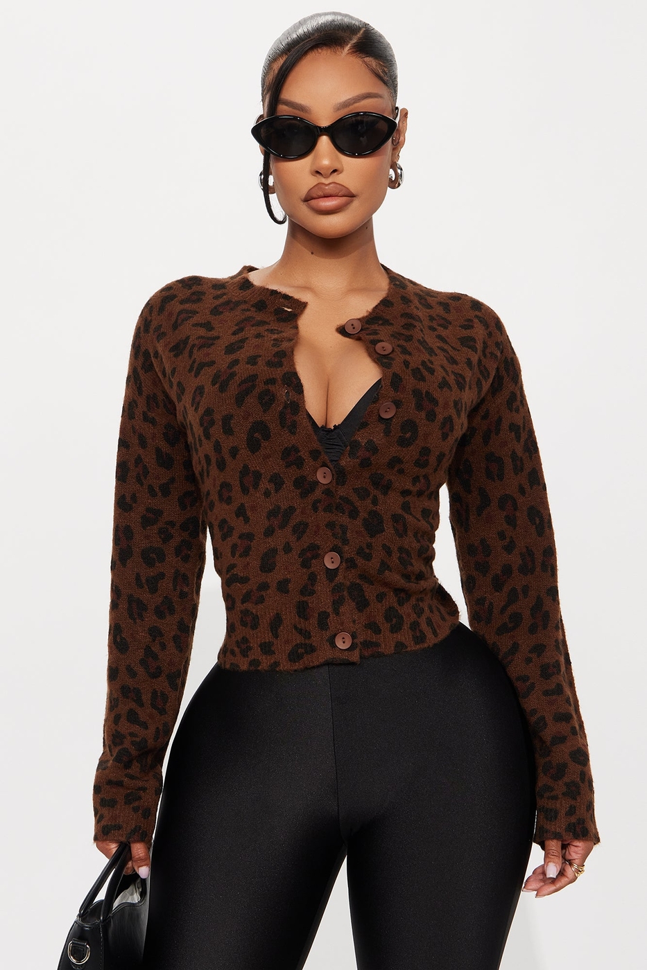 Born Wild Leopard Cardigan - Brown Combo