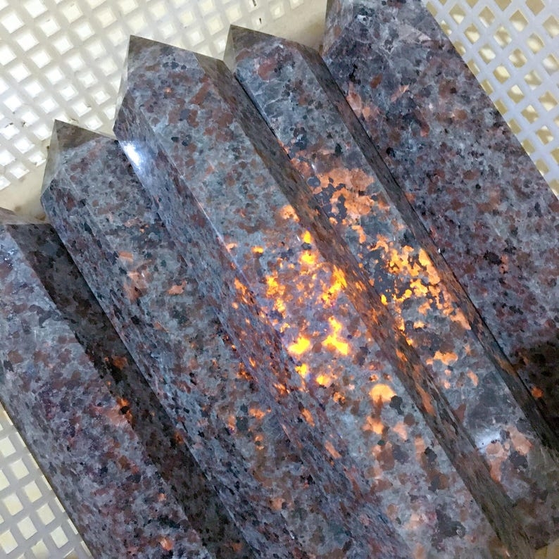 Yooperlite Tower,Large Obelisk,Crystal Wand Point,Healing Crystal Tower,Quartz Crystal Tower,Reiki Healing,Home Decor