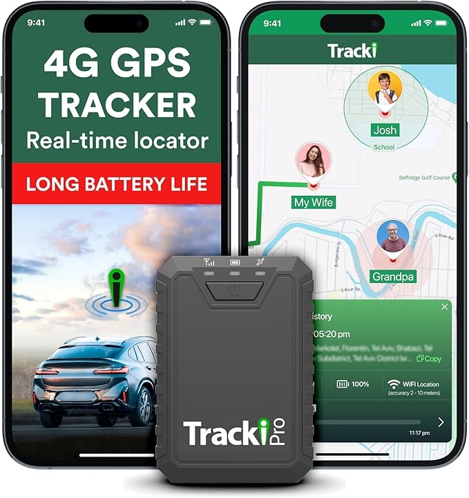 Tracki Pro GPS Tracker for Vehicles, USA made tech. Up to 7 Months Batt. Waterproof Magnetic 4G LTE Long Battery Life 2-7 Month, Unlimited Distance, Subscription Required, Multi Alerts, Hidden Tracker