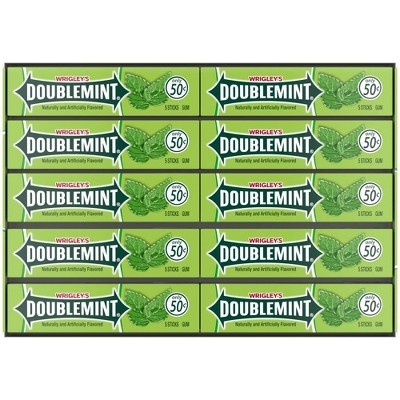 Wrigley's 20/40 Pack Doublemint Mint Gum Chewing Gum Bulk Pack, 5 Stick Per Pack