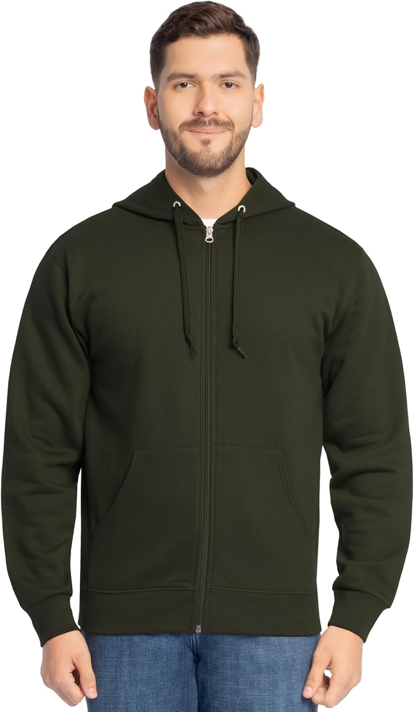 Fruit of the Loom Eversoft Fleece Full Zip Hoodie Sweatshirt