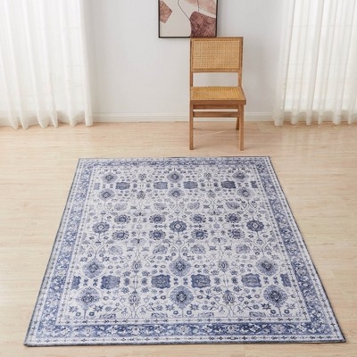 Great Bay Home Traditional Print Washable Area Rug