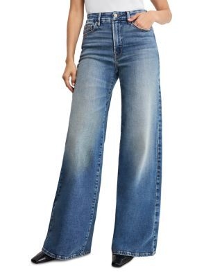 Soft Tech Good Waist Palazzo Jeans in Indigo 986