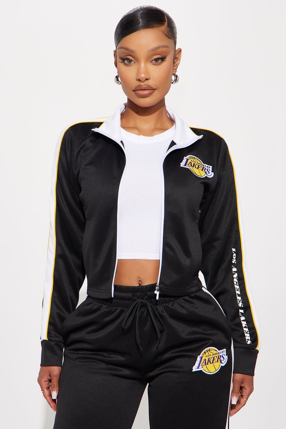 Lakers Halftime Zip Up Jacket - Black