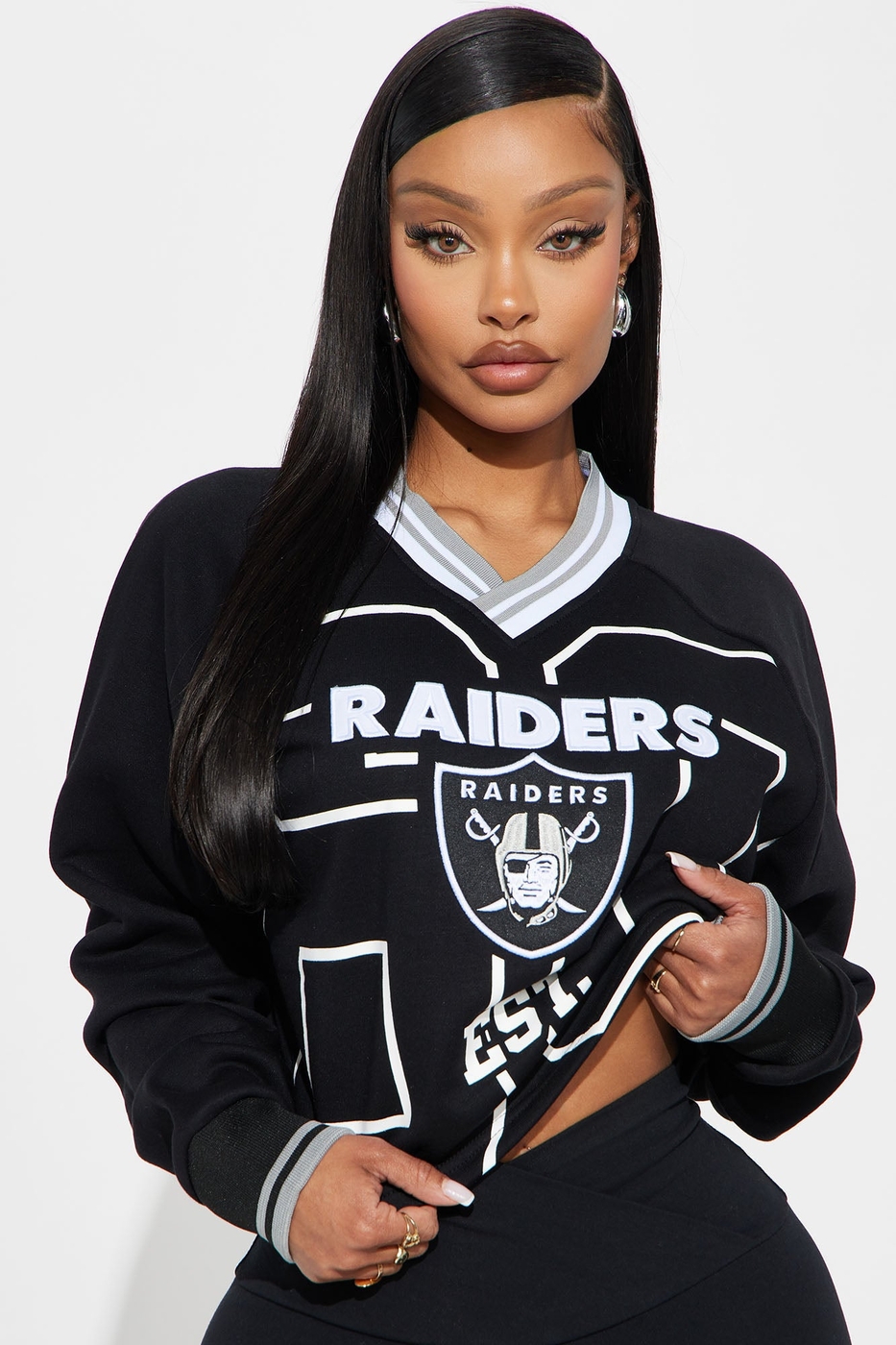 Here To Dominate Raiders Sweatshirt - Black