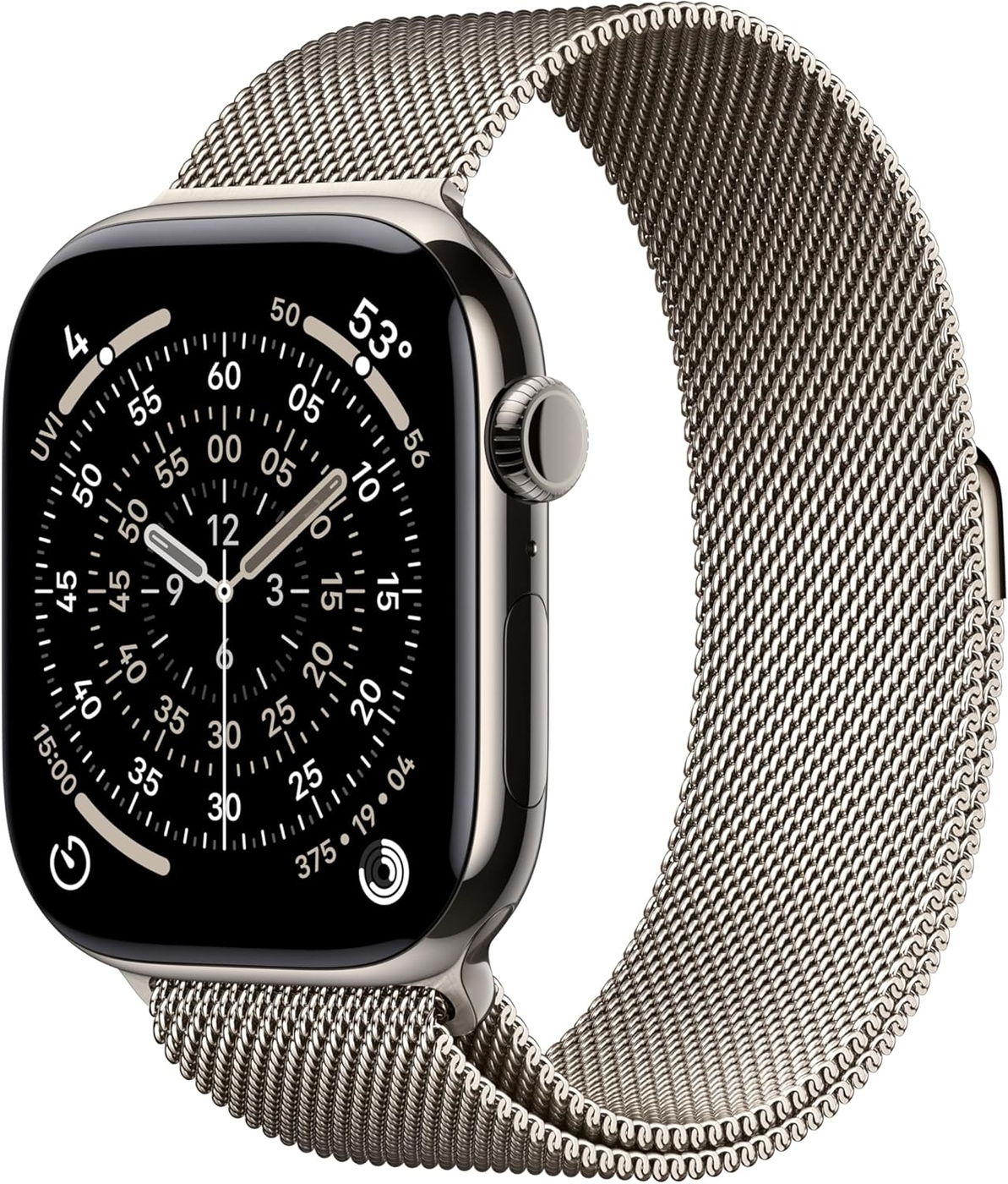 Apple Watch Series 11 [GPS + Cellular 46mm] Smartwatch with Natural Titanium Case with Natural Milanese Loop - M/L. Sleep Score, Fitness Tracker, Health Monitoring, Always-On Display, Water Resistant