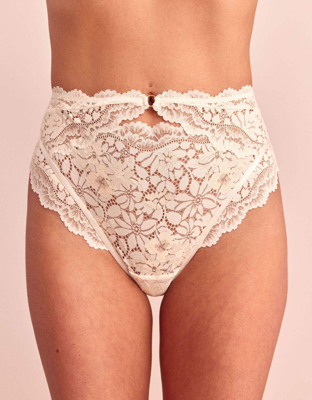 Coco High Waist Brief High Waisted Brief in Ivory by Bravissimo
