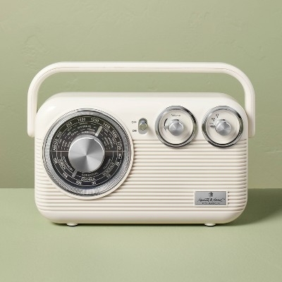 Retro Portable AM/FM Bluetooth Radio Cream - Hearth & Hand™ with Magnolia
