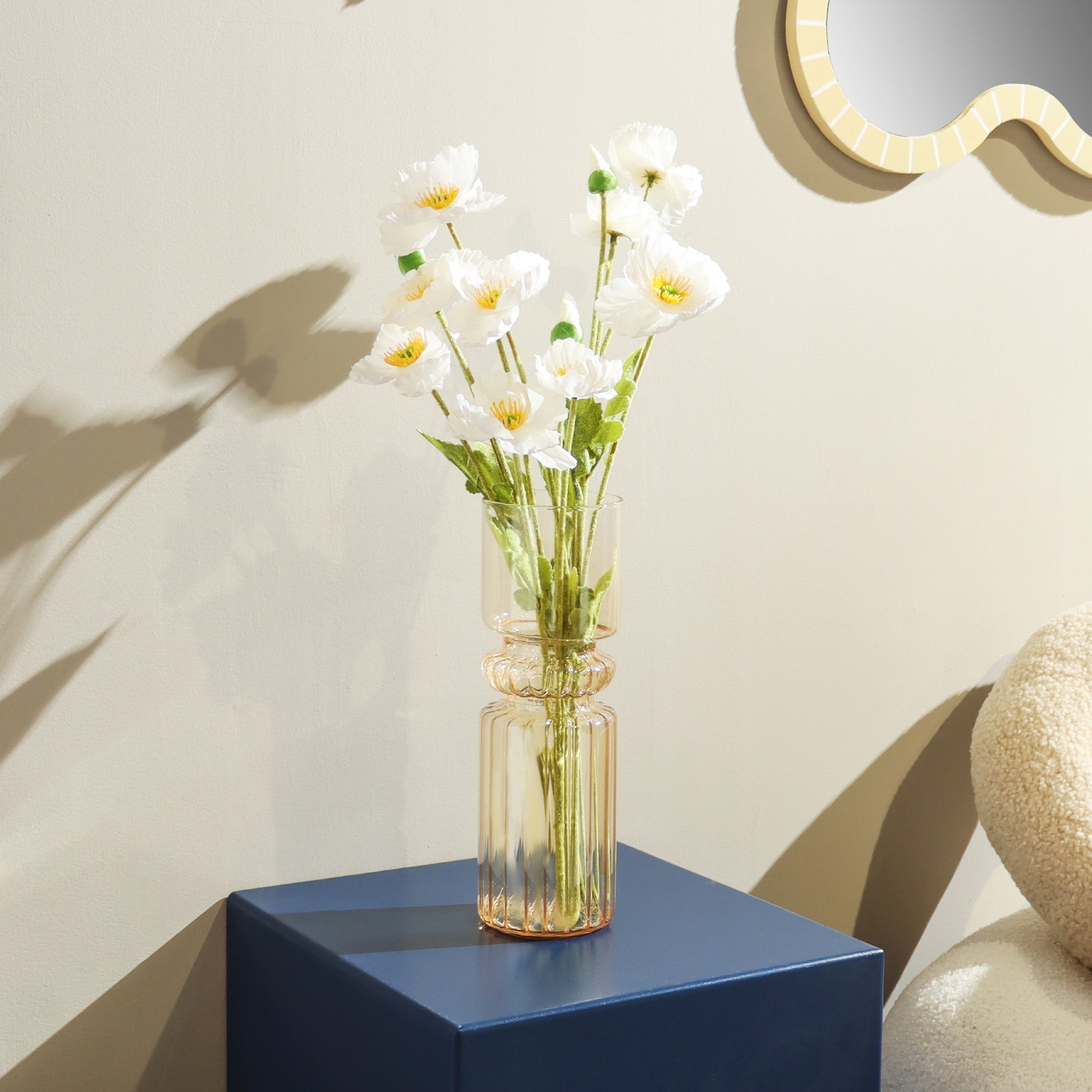 Home Decor Collection Sterling & Noble Home Iridescent Yellow Fluted 9.7