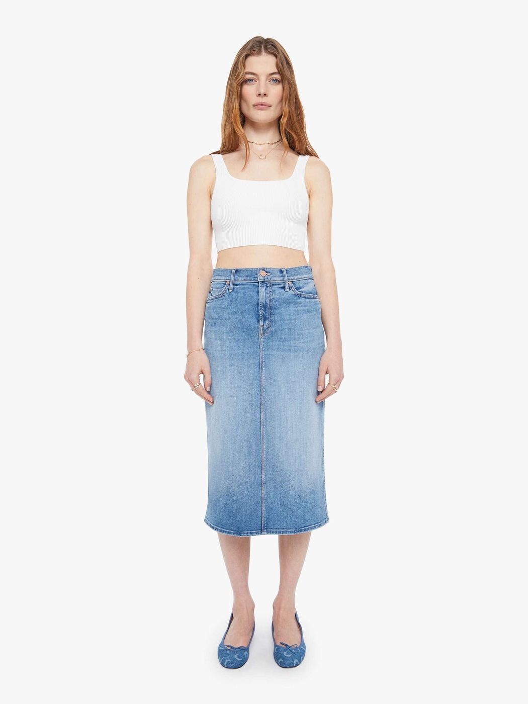 The Swooner Straight A Midi Skirt