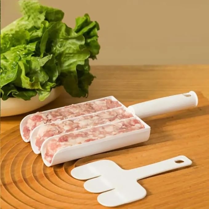 Rice-Meat Dumplings Meatball Maker, Meat Baller Maker, Non-Stick Meat Baller Spoon with Cutting Spade, Shrimp Baller Tool, Meatball Mold, Meatball Scoop, Kitchen Utensils, Kitchen Supplies