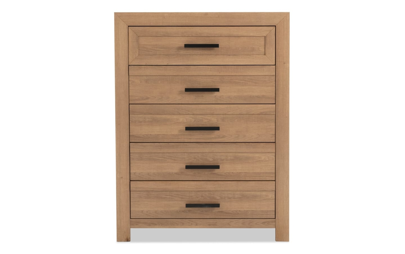 Calvin Light Brown 5 Drawer Chest