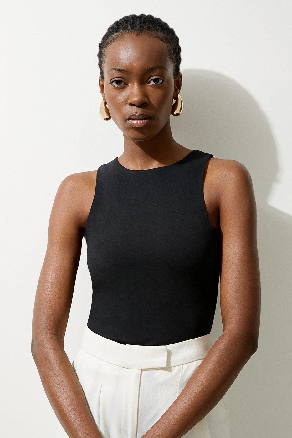 Stretch Cotton Racer Vest