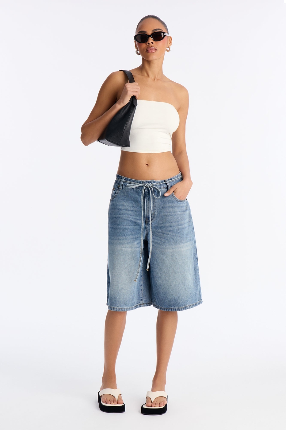 Ludlow Drawstring Denim Jorts - Vintage Wash