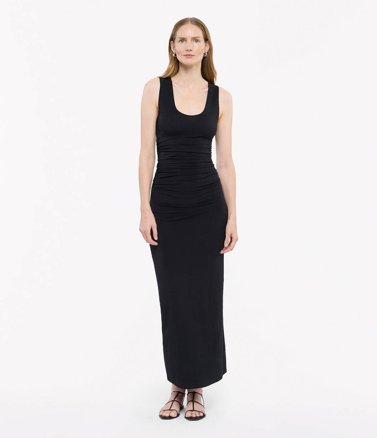 Ruched Tank Dress | Black