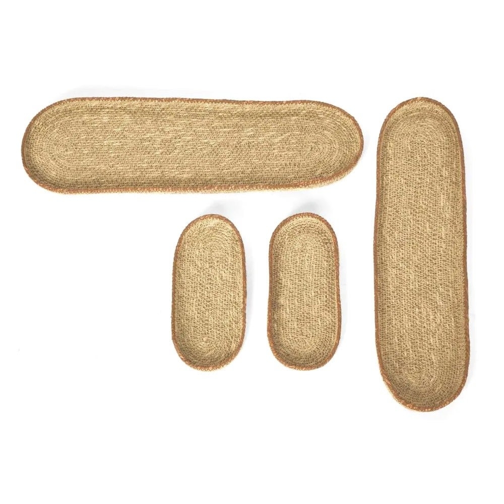 Kasuri 4 Piece Seagrass Tray Set