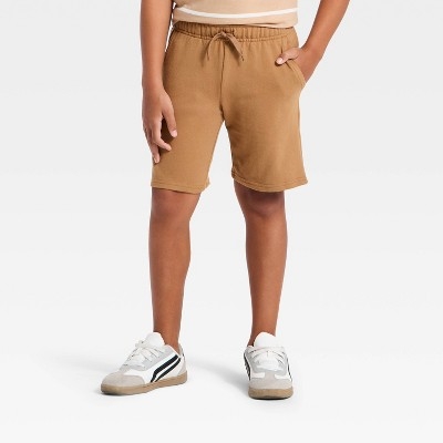 Boys' Pull-On 'At the Knee' Knit Shorts - Cat & Jack™ Brown XS