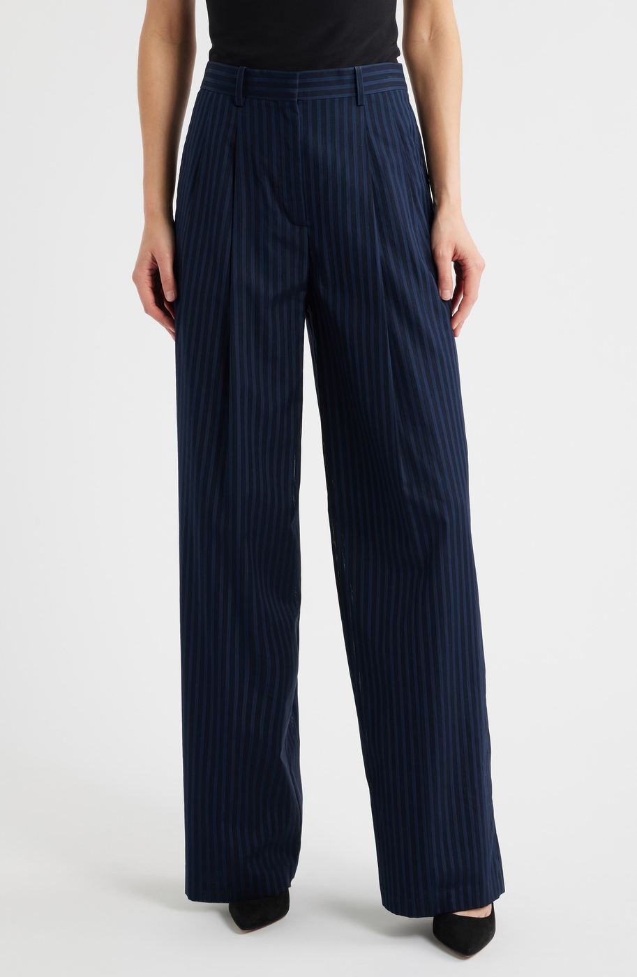 Pleated Wide Leg Pants