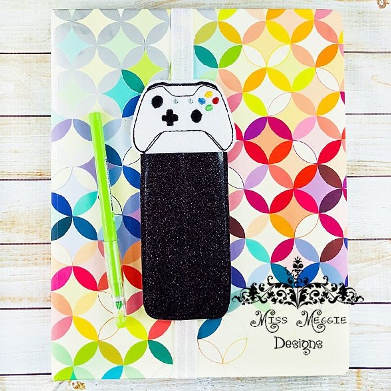 Planner 2 pen holder Video Game ITH Embroidery design file