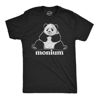 Mens Funny T Shirts Pandamonium Sarcastic Panda Graphic Novelty Tee for Men - Crazy Dog Men's T Shirt for Animal Lovers Black M