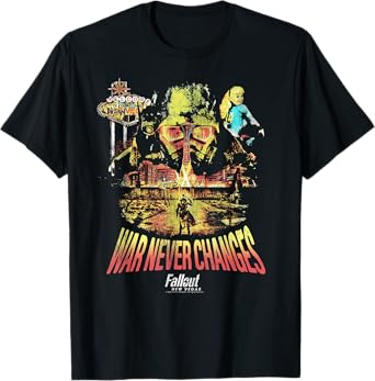 Fallout Video Game New Vegas War Never Changes Collage T-Shirt