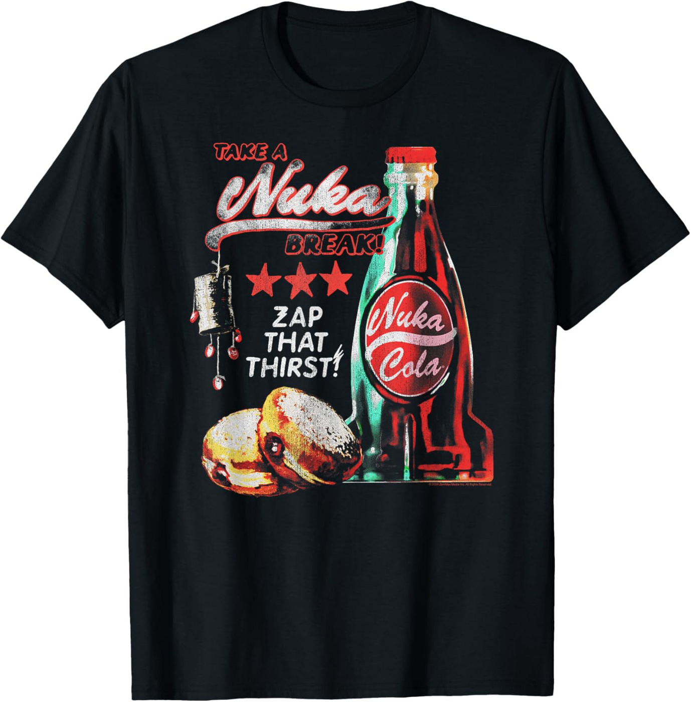 Fallout Video Game Take a Nuka Cola Break Zap That Thirst T-Shirt